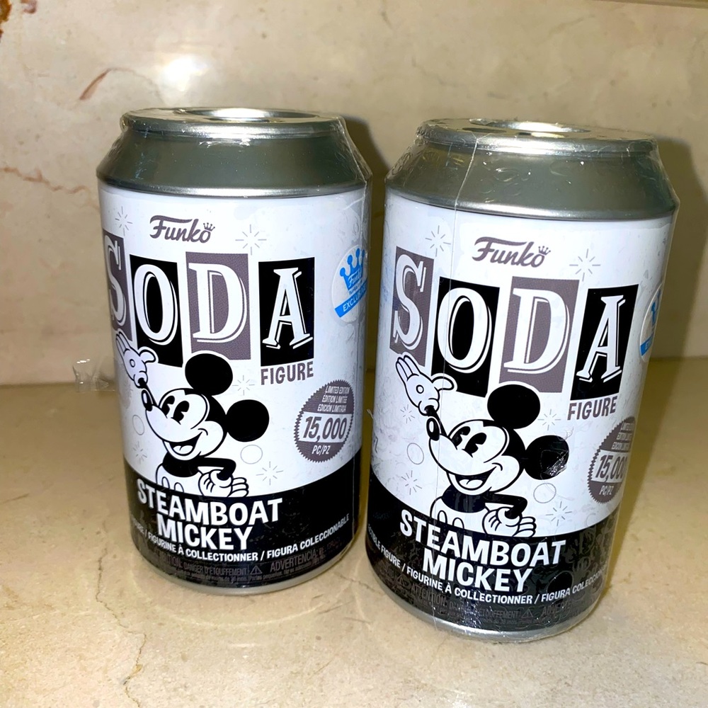 Funko Soda Steamboat Mickey a limited edition Vinyl Soda Steamboat Willie.